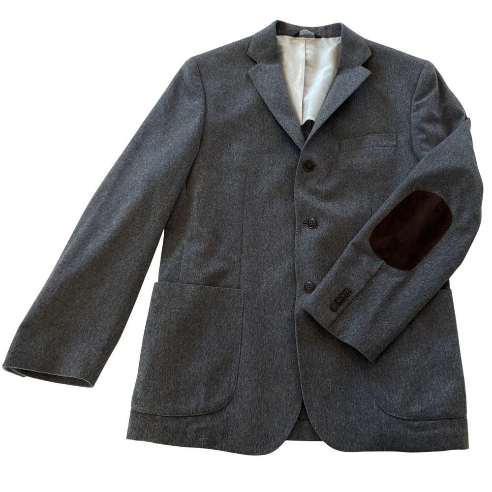 Maurizio Baldassari Brera 100% Cashmere Soft Jacket Blazer Italy Gray 52 EU